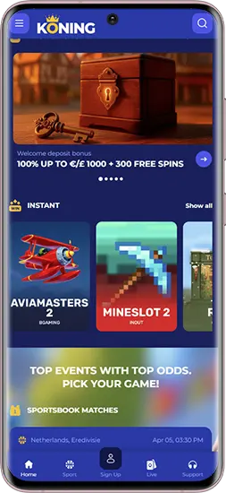 Functies en interface van de Koning Casino-app